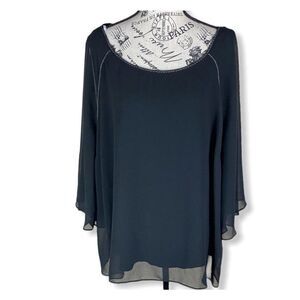 Estelle Bell Sleeves Plus Size Blouse- 4X